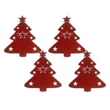 Maxbell 4x Christmas Cutlery Bag Pocket Tableware Forks Pockets Bags for Supplies