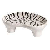 Maxbell Decorative Storage Tray Leopard zebra Ceramic Ice for Decor Triangle plate