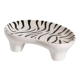 Maxbell Decorative Storage Tray Leopard zebra Ceramic Ice for Decor Triangle plate