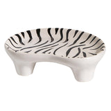 Maxbell Decorative Storage Tray Leopard zebra Ceramic Ice for Decor Triangle plate