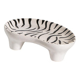 Maxbell Decorative Storage Tray Leopard zebra Ceramic Ice for Decor Triangle plate