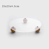 Maxbell Decorative Tray Vanity Tray Multipurpose Home Decor Ornaments Style C