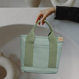 Maxbell Top Handle Women Shoulder Bag Organizer Durable for Beach Adult Teacher Green