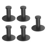 Maxbell 5Pcs Heavy Duty Wall Hooks No Drilling Reusable for Bedroom Living Room black