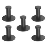 Maxbell 5Pcs Heavy Duty Wall Hooks No Drilling Reusable for Bedroom Living Room black