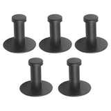 Maxbell 5Pcs Heavy Duty Wall Hooks No Drilling Reusable for Bedroom Living Room black