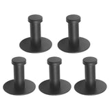 Maxbell 5Pcs Heavy Duty Wall Hooks No Drilling Reusable for Bedroom Living Room black