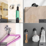 Maxbell 5Pcs Heavy Duty Wall Hooks No Drilling Reusable for Bedroom Living Room black