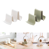 Maxbell Pot Lid Holder Curved Multifunctional Durable for Chopsticks Pantry Kitchen White