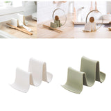 Maxbell Pot Lid Holder Curved Multifunctional Durable for Chopsticks Pantry Kitchen White