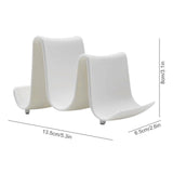 Maxbell Pot Lid Holder Curved Multifunctional Durable for Chopsticks Pantry Kitchen White