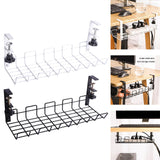 Maxbell Wire Storage Rack High Bearing Under Desk Cord Organizer Holder for Desks White