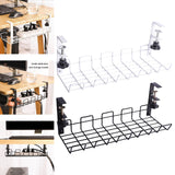 Maxbell Wire Storage Rack High Bearing Under Desk Cord Organizer Holder for Desks White