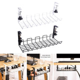 Maxbell Wire Storage Rack High Bearing Under Desk Cord Organizer Holder for Desks White