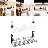 Maxbell Wire Storage Rack High Bearing Under Desk Cord Organizer Holder for Desks White
