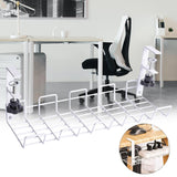 Maxbell Wire Storage Rack High Bearing Under Desk Cord Organizer Holder for Desks White