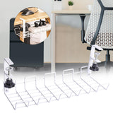 Maxbell Wire Storage Rack High Bearing Under Desk Cord Organizer Holder for Desks White