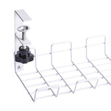 Maxbell Wire Storage Rack High Bearing Under Desk Cord Organizer Holder for Desks White