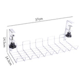 Maxbell Wire Storage Rack High Bearing Under Desk Cord Organizer Holder for Desks White