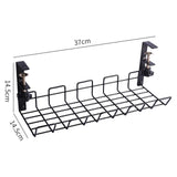 Maxbell Wire Storage Rack High Bearing Under Desk Cord Organizer Holder for Desks Black