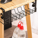 Maxbell Wire Storage Rack High Bearing Under Desk Cord Organizer Holder for Desks Black
