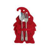 Maxbell 4x Xmas Flatware Bags Dinnerware Tableware Forks Pockets Bags for Holiday Style A
