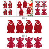 Maxbell 4x Xmas Flatware Bags Dinnerware Tableware Forks Pockets Bags for Holiday Style A