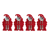 Maxbell 4x Xmas Flatware Bags Dinnerware Tableware Forks Pockets Bags for Holiday Style A