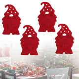 Maxbell 4x Xmas Flatware Bags Dinnerware Tableware Forks Pockets Bags for Holiday Style A
