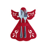 Maxbell 4x Xmas Flatware Bags Dinnerware Tableware Forks Pockets Bags for Holiday Style B