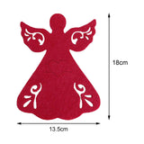 Maxbell 4x Xmas Flatware Bags Dinnerware Tableware Forks Pockets Bags for Holiday Style B