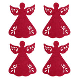 Maxbell 4x Xmas Flatware Bags Dinnerware Tableware Forks Pockets Bags for Holiday Style B