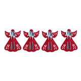 Maxbell 4x Xmas Flatware Bags Dinnerware Tableware Forks Pockets Bags for Holiday Style B