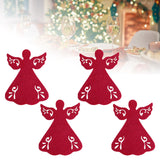 Maxbell 4x Xmas Flatware Bags Dinnerware Tableware Forks Pockets Bags for Holiday Style B