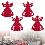 Maxbell 4x Xmas Flatware Bags Dinnerware Tableware Forks Pockets Bags for Holiday Style B