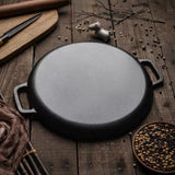 Maxbell Round Pizza Pan Pie Tray Cookware with Handles for Cooking Frying Cooker 30cm