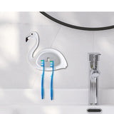 Maxbell Punch Free Wall Toothbrush Holder Organizing Rack for Shower Room Generic White