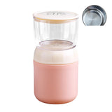 Maxbell Lunch Pot Yogurt Container Insulated Food Container 2 Tier for Fruit Milk Pink