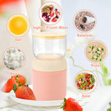 Maxbell Lunch Pot Yogurt Container Insulated Food Container 2 Tier for Fruit Milk Pink