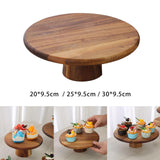 Maxbell Wood Cake Stand High Pedestal for Cakes Pies Desserts Table Celebration 20cm