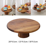 Maxbell Wood Cake Stand High Pedestal for Cakes Pies Desserts Table Celebration 20cm