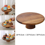 Maxbell Wood Cake Stand High Pedestal for Cakes Pies Desserts Table Celebration 20cm