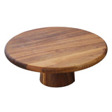 Maxbell Wood Cake Stand High Pedestal for Cakes Pies Desserts Table Celebration 20cm
