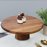Maxbell Wood Cake Stand High Pedestal for Cakes Pies Desserts Table Celebration 20cm