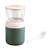Maxbell Soup Mug Stainless Steel Large Capacity for Household Traveling Friends Green