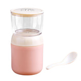 Maxbell Soup Mug Stainless Steel Large Capacity for Household Traveling Friends Pink