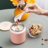 Maxbell Soup Mug Stainless Steel Large Capacity for Household Traveling Friends Pink