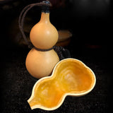 Maxbell Gourd Hip Flask Large Capacity Gourd with Base Gourd Shape for Table Decor 35-40cm 2.5L