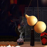 Maxbell Gourd Hip Flask Large Capacity Gourd with Base Gourd Shape for Table Decor 35-40cm 2.5L