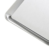 Maxbell Serving Platter Dessert Dish Rectangular for Outdoor Activities big and Argent